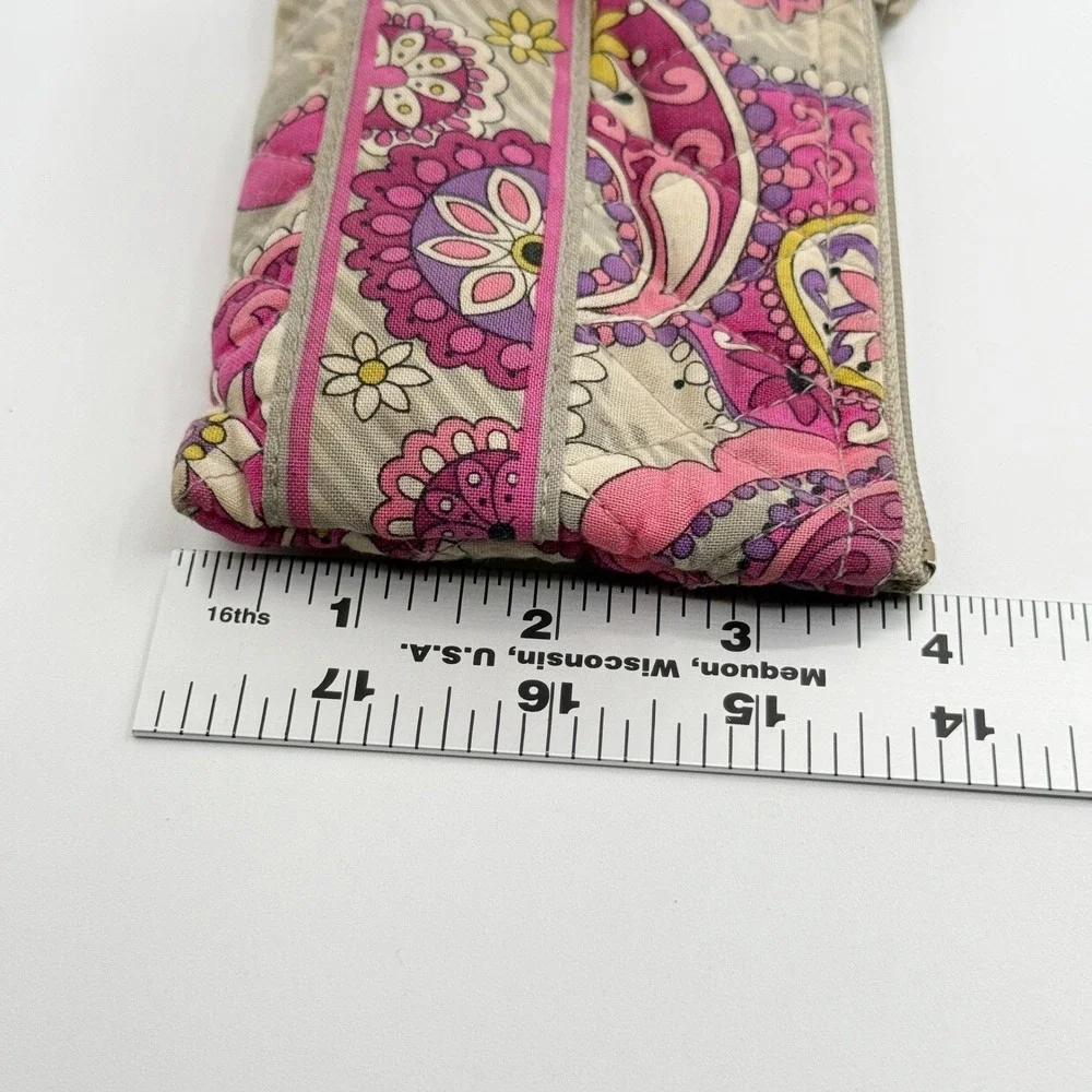 Vera Bradley Coin‎ Purse Wallet Quilted Pink Purple Floral Zip Small Womens
